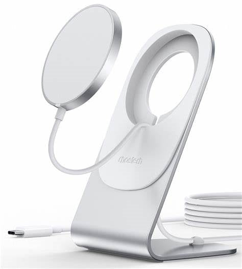 H047/Choetech  Magasafe Fast Wireless Charger Stand Holder For IPhone 12 white CHARGER / White / WIRELESS