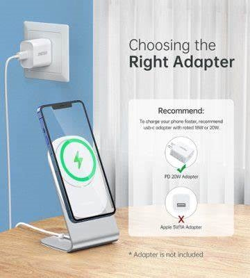 H047/Choetech  Magasafe Fast Wireless Charger Stand Holder For IPhone 12 white CHARGER / White / WIRELESS