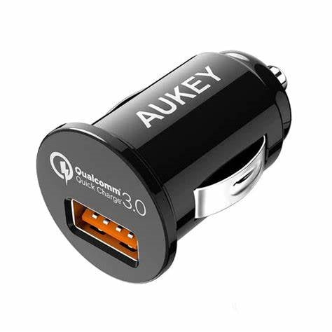 CC-T13/AUKEY  18W Single Port Qualcomm Quick Charge 3.0 Car Charger CHARGER / Black / N/A