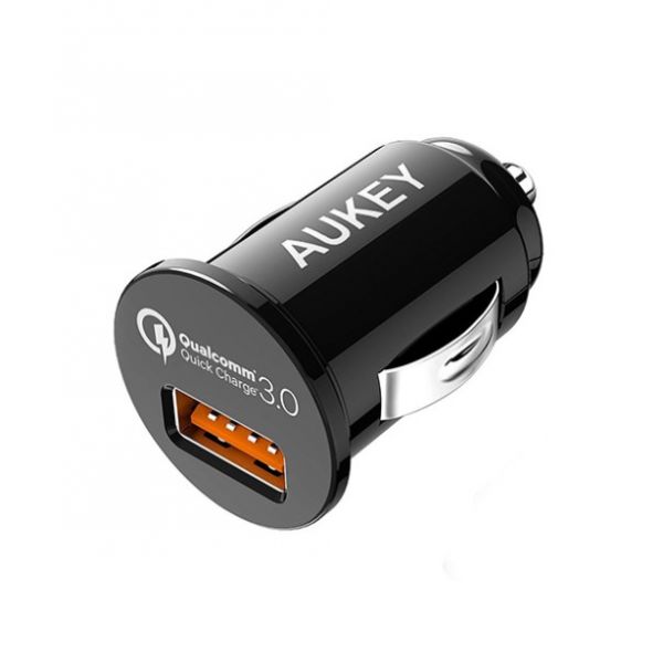 CC-T13/AUKEY  18W Single Port Qualcomm Quick Charge 3.0 Car Charger CHARGER / Black / N/A