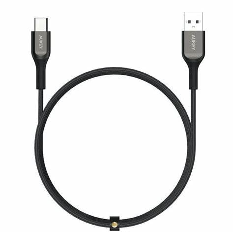 CB-AKC2/AUKEY Kevlar Core USB-A to C Cable(2m / 6.6ft) Cable / Black / N/A