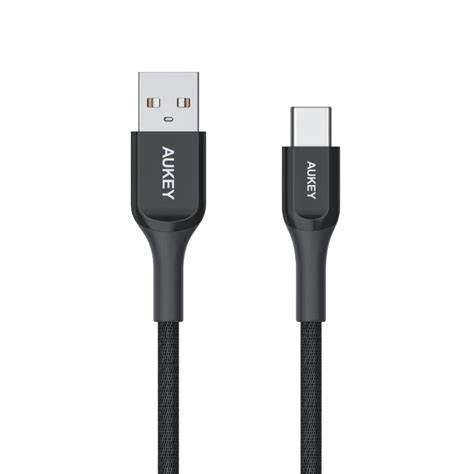 CB-AKC2/AUKEY Kevlar Core USB-A to C Cable(2m / 6.6ft) Cable / Black / N/A