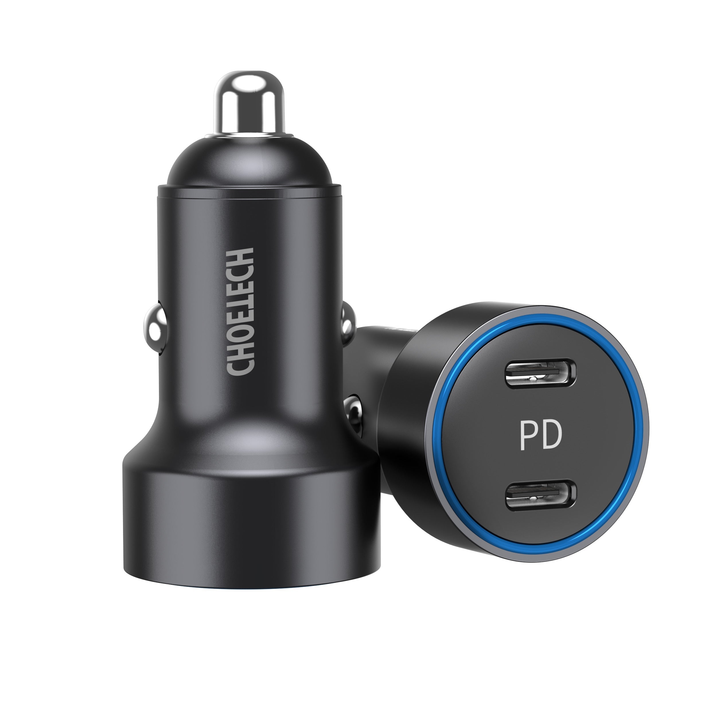 Cc0054/Choetech Dual USB-C  PD Fast Car charger 40watt ,Black