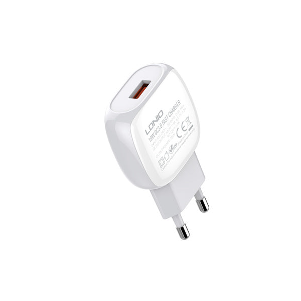 Ldnio Wall Charger QC3.0, 1USB Port, 18Watts, White