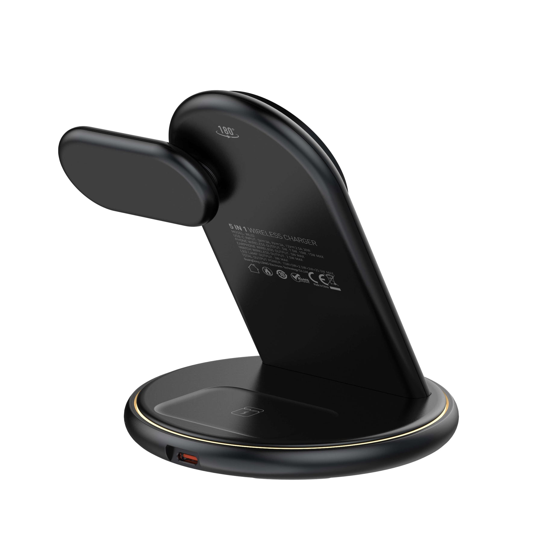 Ldnio Wireless Charger, 5In1, Black Ldnio Wireless Charger, 5In1, Black