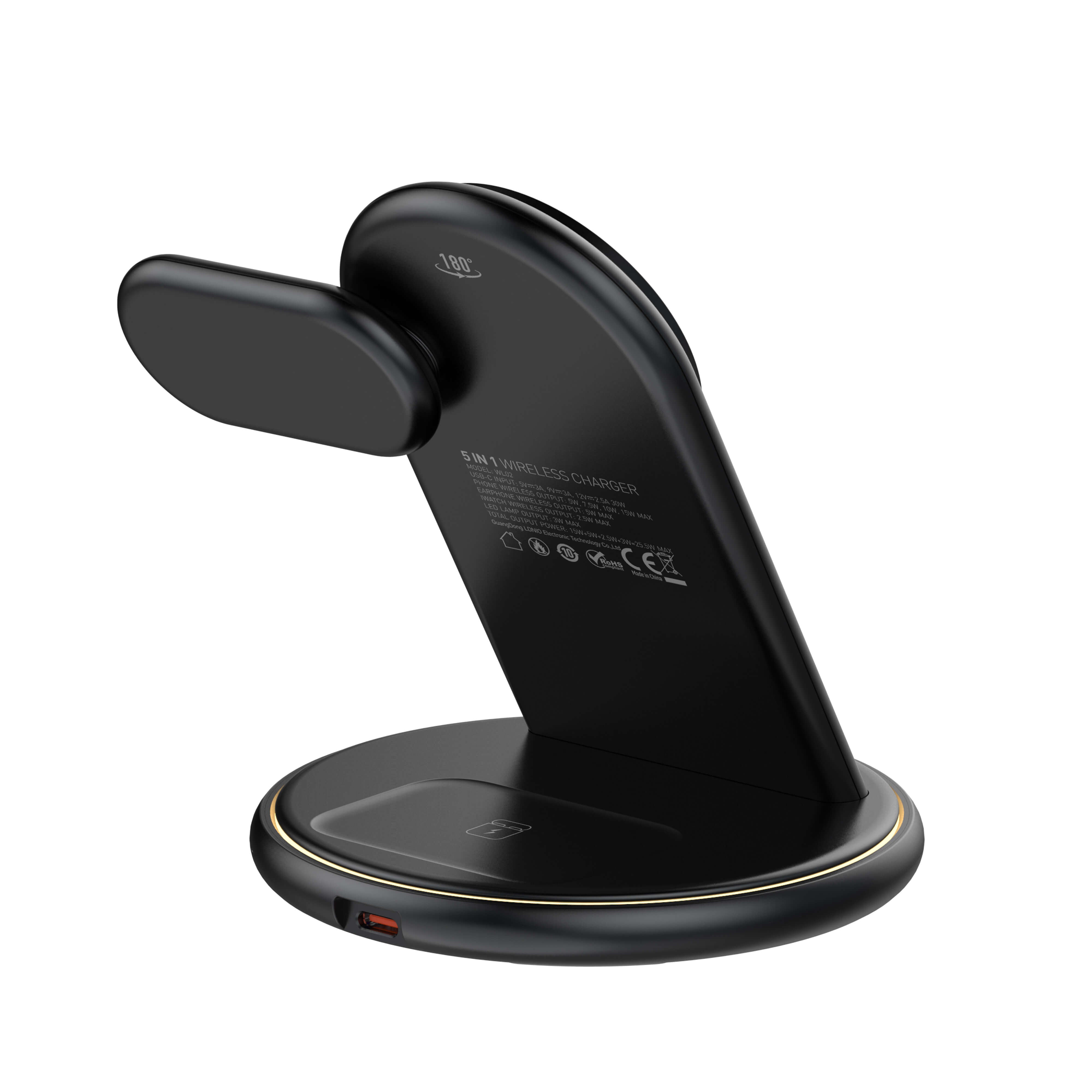 Ldnio Wireless Charger, 5In1, Black