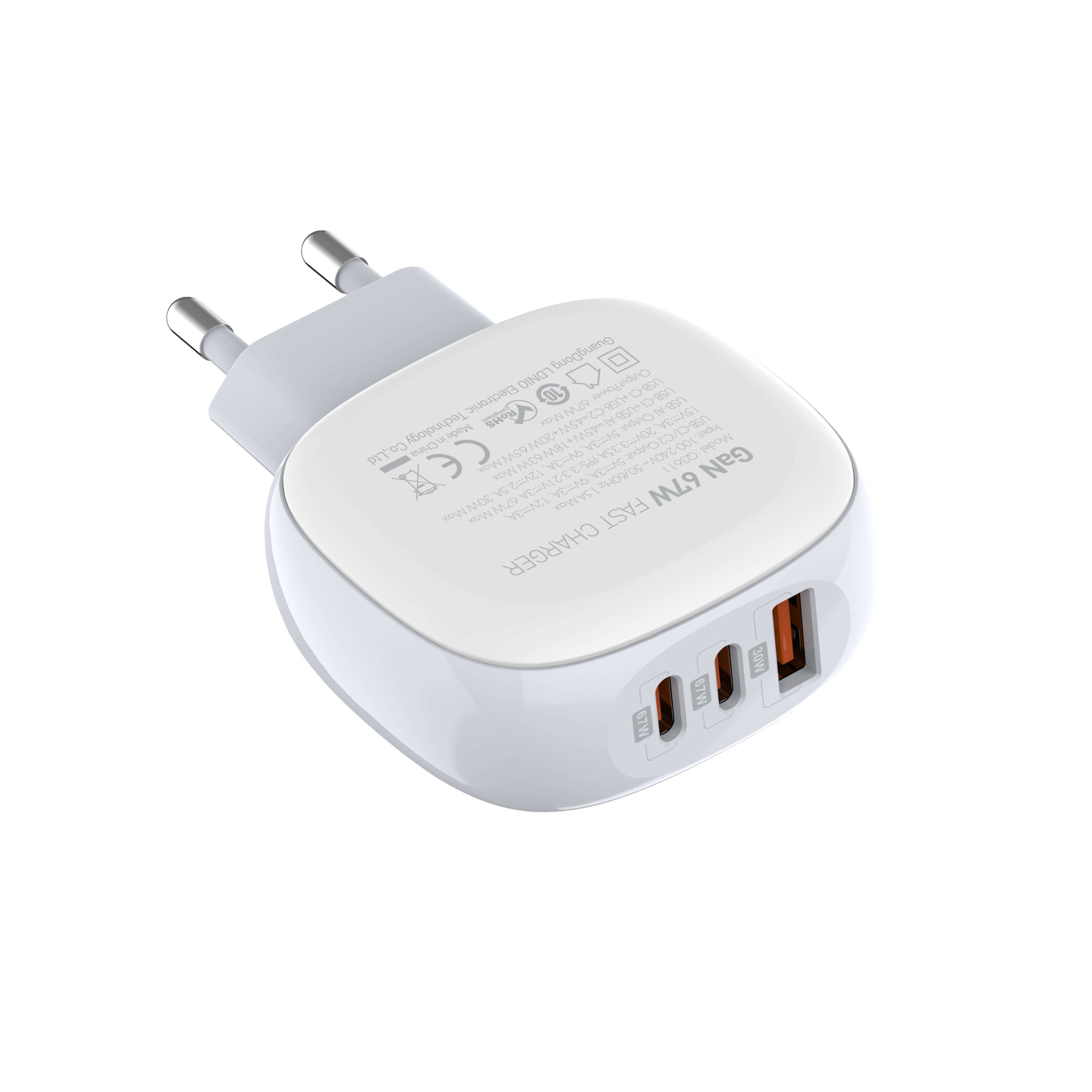 Ldnio Super Fast Charger, 67Watts, White Ldnio Super Fast Charger, 67Watts, White