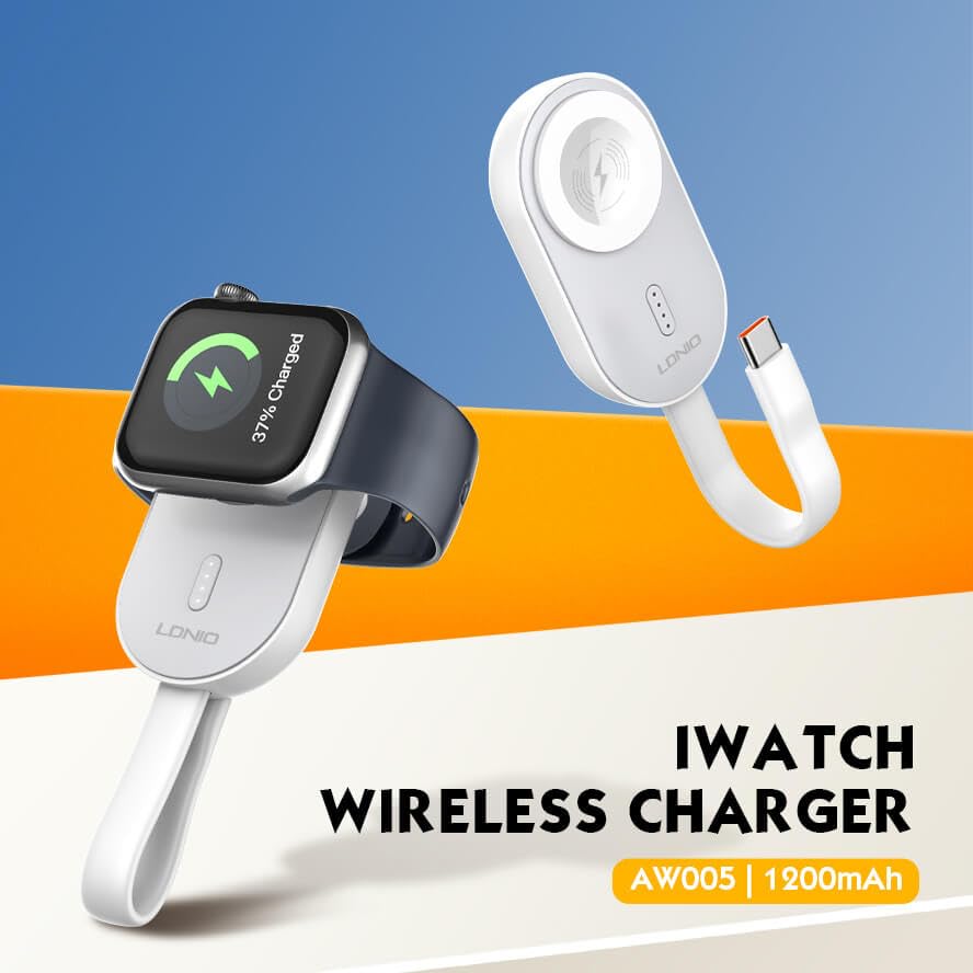 Ldnio Watch Wireless Charger, White Ldnio Watch Wireless Charger, White