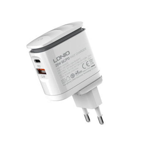 Ldnio Fast Wall Charger & Led Lamp QC3.0, 25Watts, White