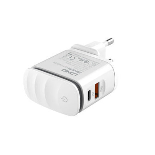 Ldnio Fast Wall Charger & Led Lamp QC3.0, 25Watts, White