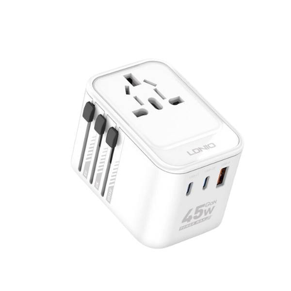 Ldnio Fast Charger Adapter GaN, 45Watts, White Ldnio Fast Charger Adapter GaN, 45Watts, White