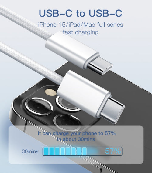 Ldnio Cable Fast Charger, Type-C to Type-C, 1Mm, 65Watts