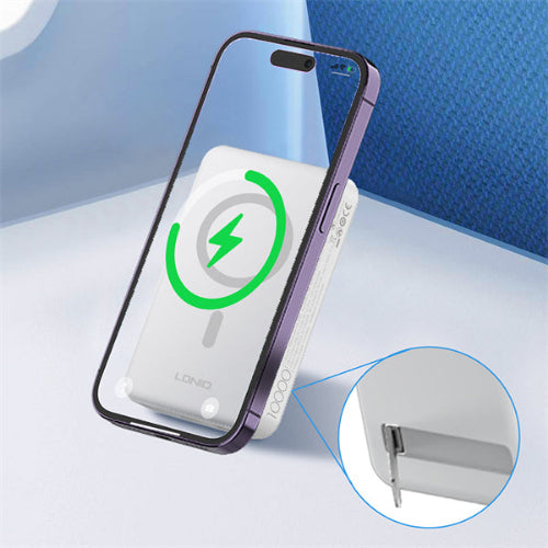 Ldnio Magnetic Wireless charging Power bank, 10000Mah, White