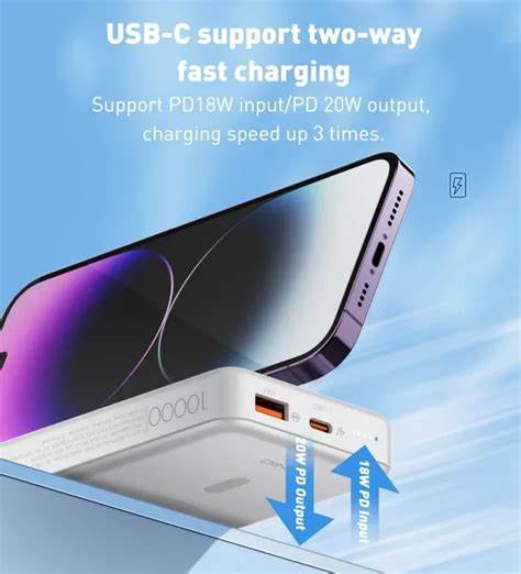 Ldnio Magnetic Wireless charging Power bank, 10000Mah, White