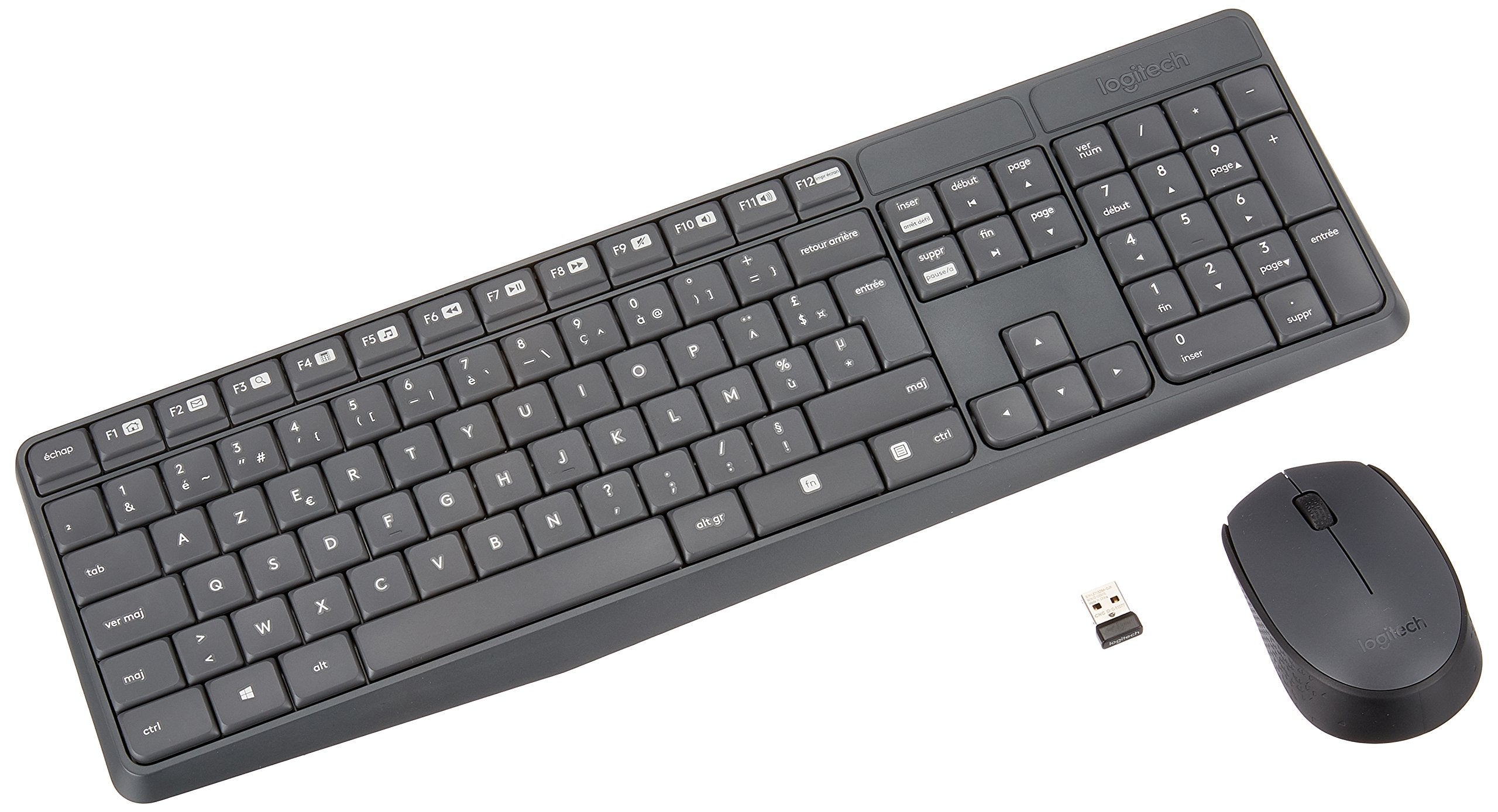 MK235/Logitech   Keyboard and Mouse Combo Wireless - MK235/Spill-resistant design 5 10-Key Number pa Keyboard / Black / WIRELESS