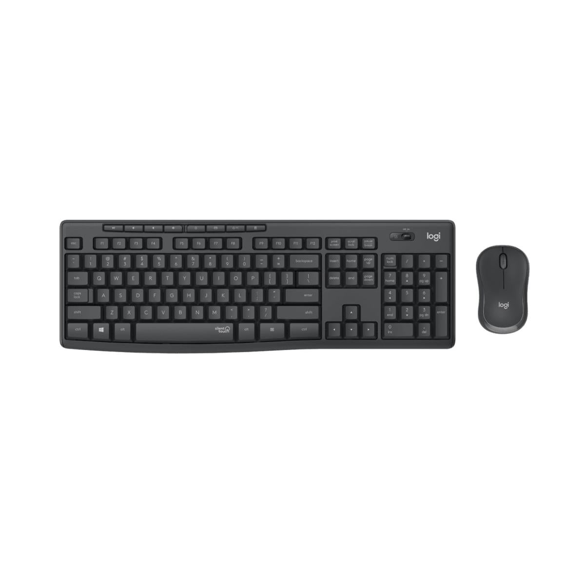 MK295/Logitech   Keyboard and Mouse - MK295/WiFi range (in meters): 10 m SilentTouch Technology Keyboard / Black / Wired