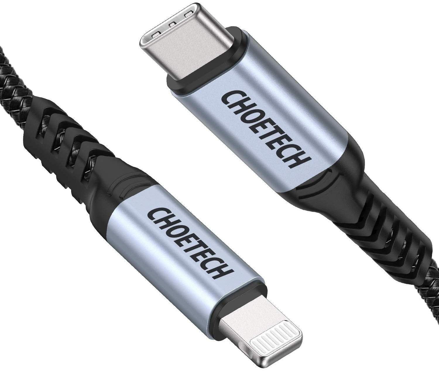 IP0042/CHOETECH USB C to Lightning Cable 10ft/3M [MFi Certified] PD Fast Charging Cable Braided Data Fast Charging / Black / N/A