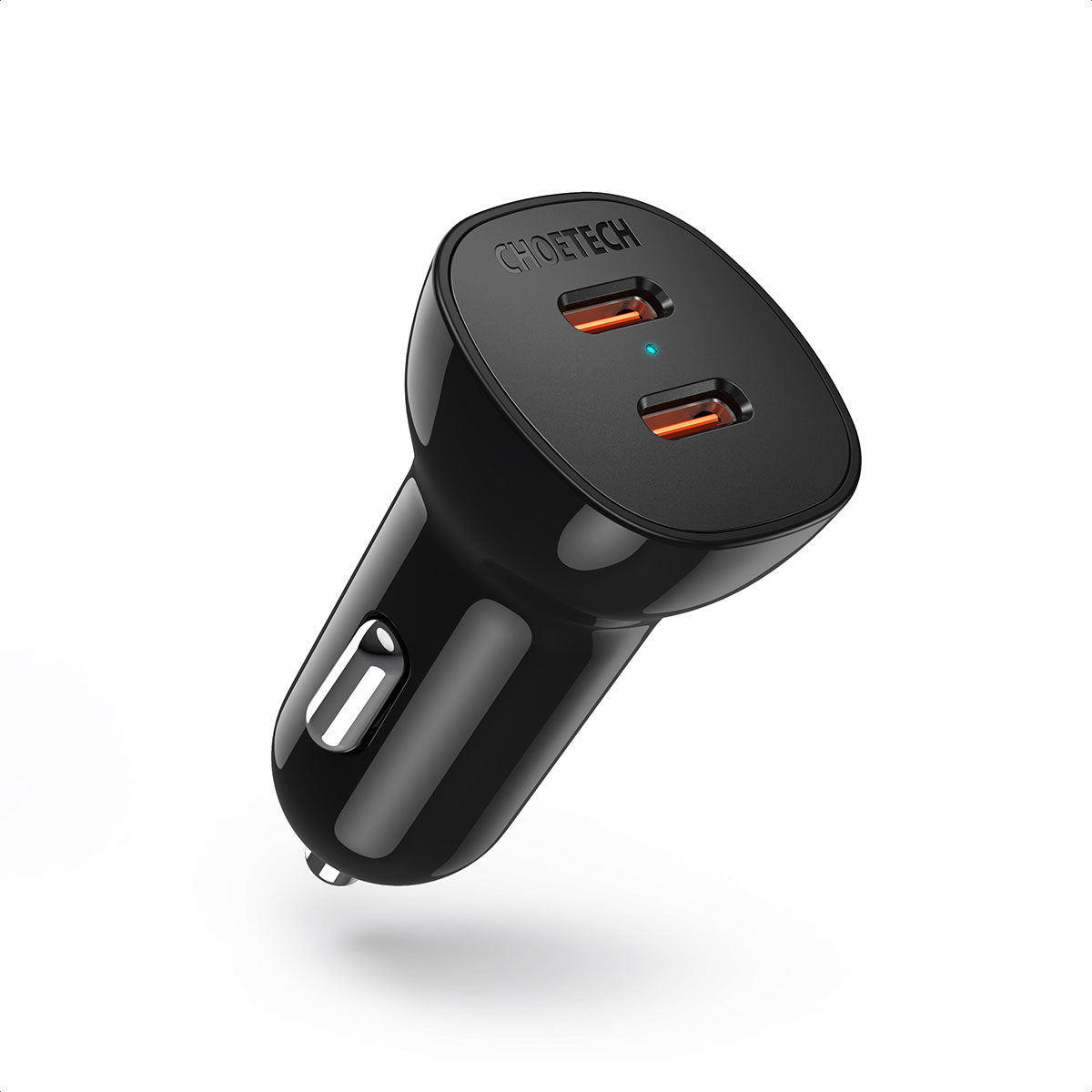 TC0008/Choetech Dual USB-C Fast Car Charger 40W black CHARGER / Black / N/A