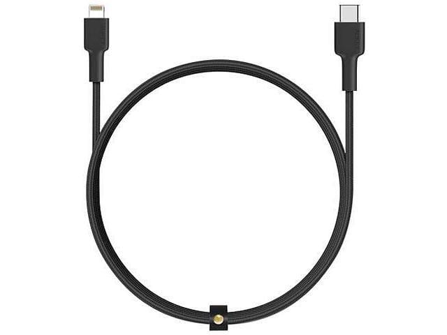 CB-CL1/Aukey  Impulse MFI Braided Nylon USB C To Lightning Cable - 1.2 Meter BLACK Cable / Black / N/A