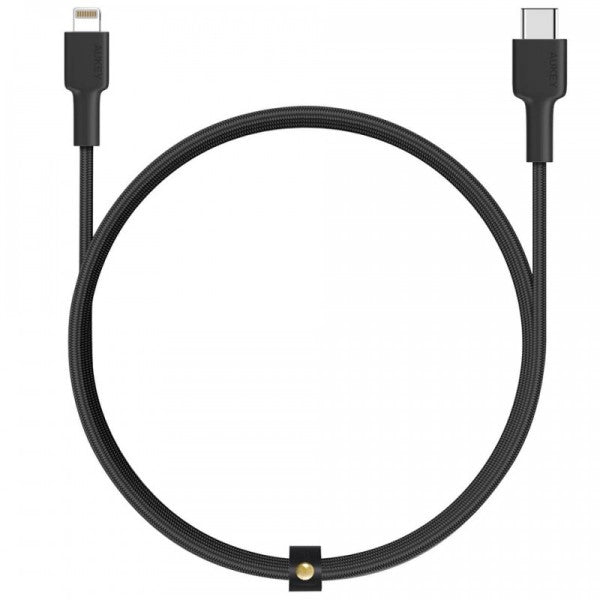 CB-CL2/Aukey  MFI Braided Nylon USB C To Lightning Cable - 2 Meter BLACK Cable / Black / N/A