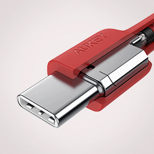 Aukey Usb C To Usb C Nylon Aramid Fiber Pd Cable - 2M Red Aukey Usb C To Usb C Nylon Aramid Fiber Pd Cable - 2M Red