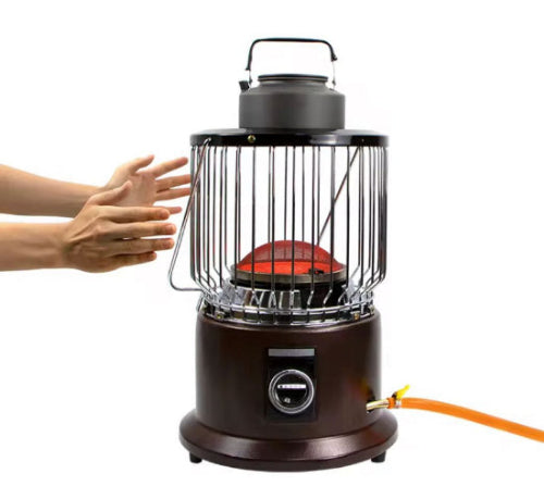 Olmar Gas Heating with Cooker, Thermal Fan, Black Olmar Gas Heating with Cooker, Thermal Fan, Black