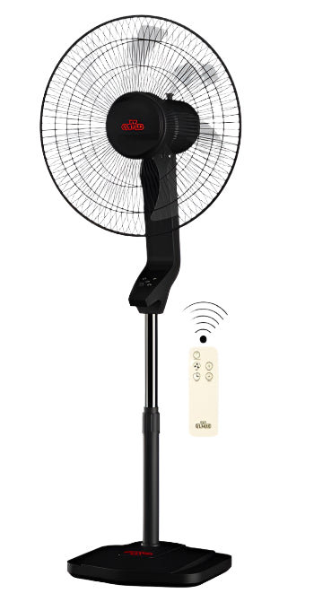Olmar Stand Fan with Remote, 70Watts, Black / White Olmar Stand Fan with Remote, 70Watts, Black / White