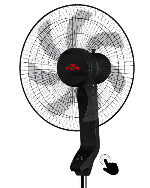 Olmar Stand Fan with Remote, 70Watts, Black / White Olmar Stand Fan with Remote, 70Watts, Black / White