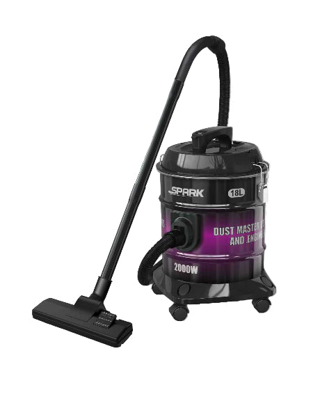 Spark Drum Vacuum Cleaner, 18Lit, 2000Watts, Black Spark Drum Vacuum Cleaner, 18Lit, 2000Watts, Black