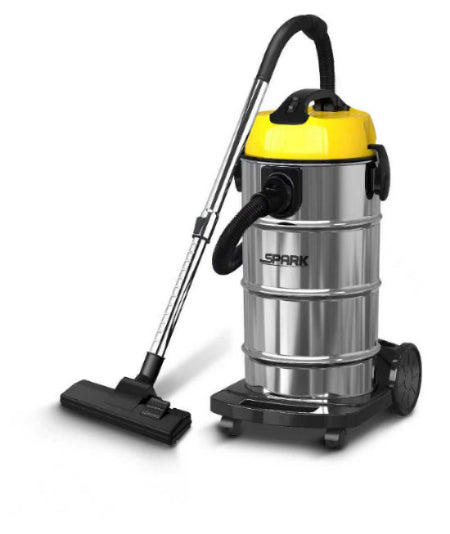 Spark Drum Vacuum Cleaner, 2 IN 1, Wet & Dry, 15Lit, 1400Watts, Silver