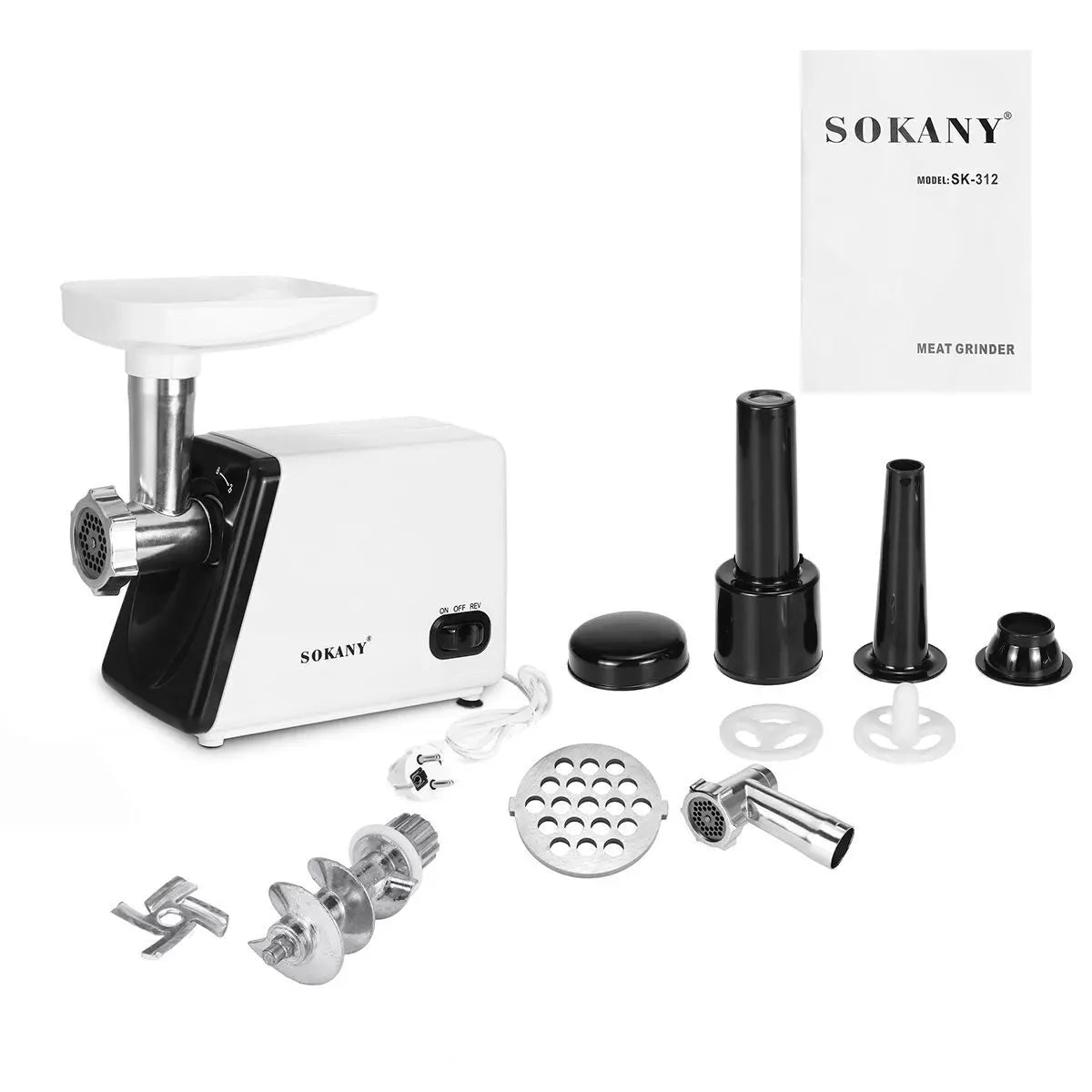 Sokany Meat Grinder, 2500Watts, White