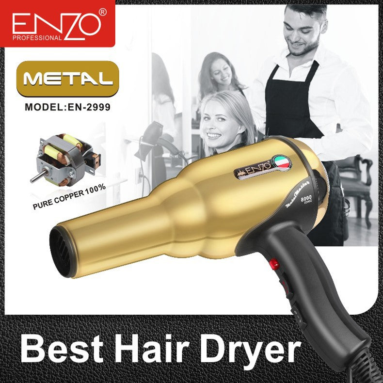 Enzo Hair Dryer 1800-2000 Watt Golden Enzo Hair Dryer 1800-2000 Watt Golden