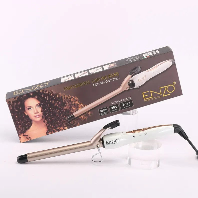 Enzo Hair Curling Iron Professional SalonCeramic Titanium High Quality Led Display Barr