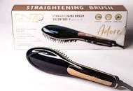 Enzo Hair Straightener Brush Black