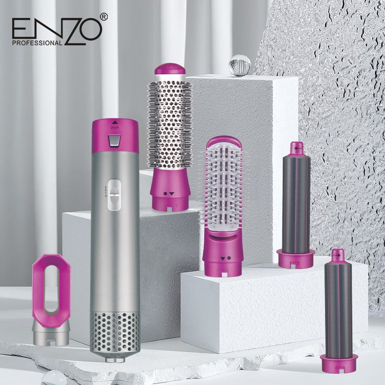 Enzo Hair Styler Hot Air Brush Pink