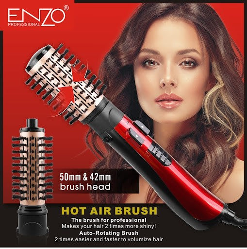 EN-6203 / ENZO Hair styler  Hot Air Brush red HAIRSTYLER / 1000 WATTS