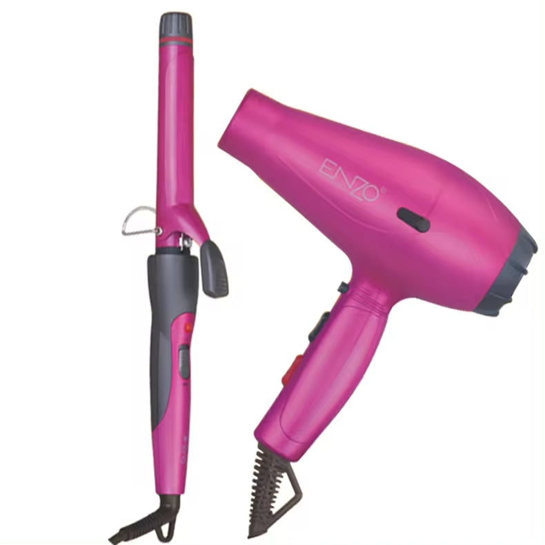 ENENZO Set Hair Dryer & Currier