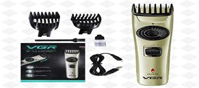 V.031 / VGR Professional hair trimmer dry black, Convenient use Contains 2 combs for all grades, USB TRIMMER / 2 COMBS