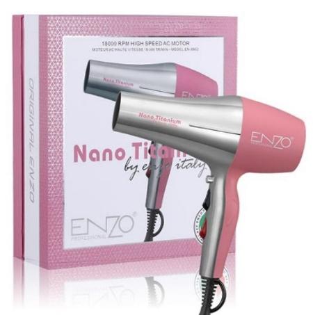 Enzo Hair Dryer, White & Pink