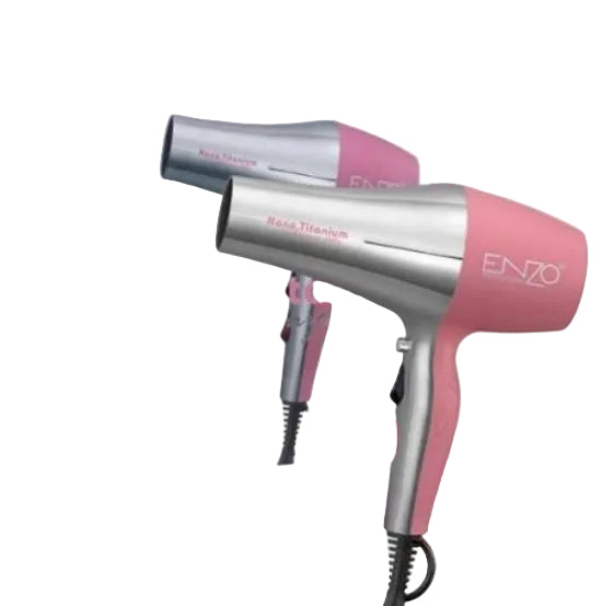 Enzo Hair Dryer, White & Pink