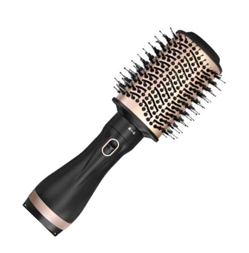 Enzo Hair Straightener Brush, Black