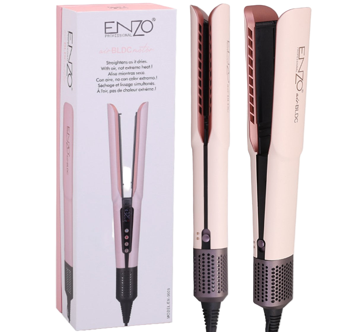 Enzo Hair Straightener, 750Watts, Pink
