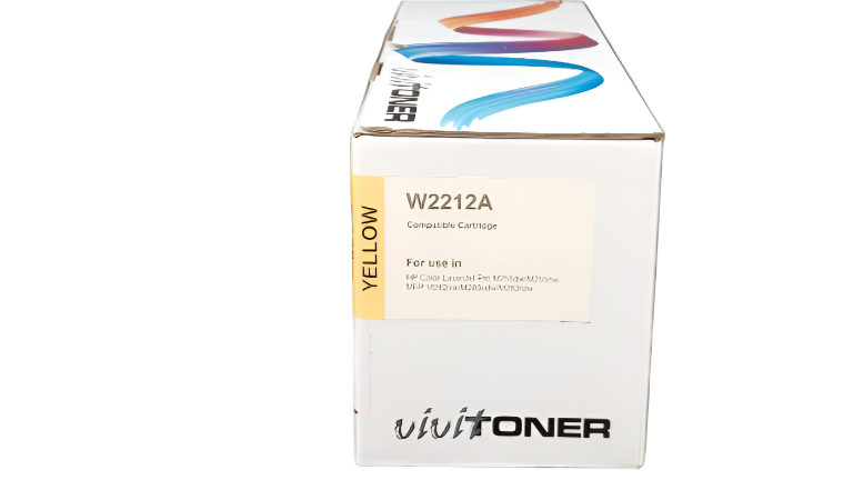 Vivit Ink Toner W2212A 207A & 206, Yellow with Chip