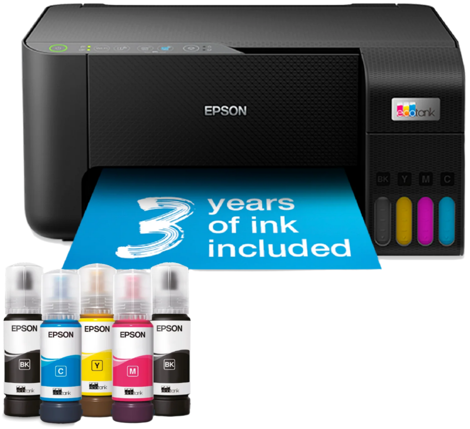 Epson Multifunction Printer Eco Tank A4, Wifi, 4800DPI, Black