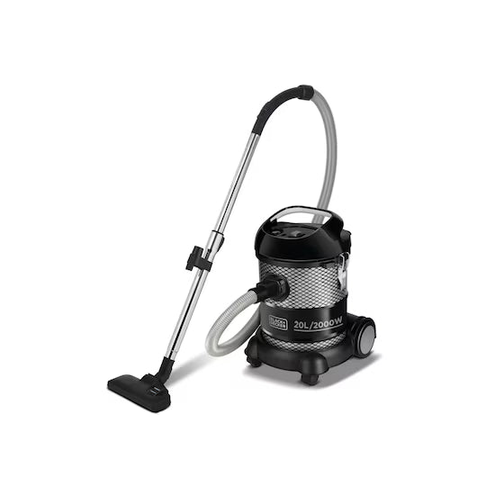Black & Decker Drum Vacuum Cleaner, 20Lit, 2000Watts, Black Black & Decker Drum Vacuum Cleaner, 20Lit, 2000Watts, Black
