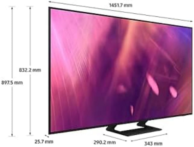 Display Samsung LED TV 65Inch, Smart, Crystal 4K, 3HDMI & 2USB, Satellite Built-in