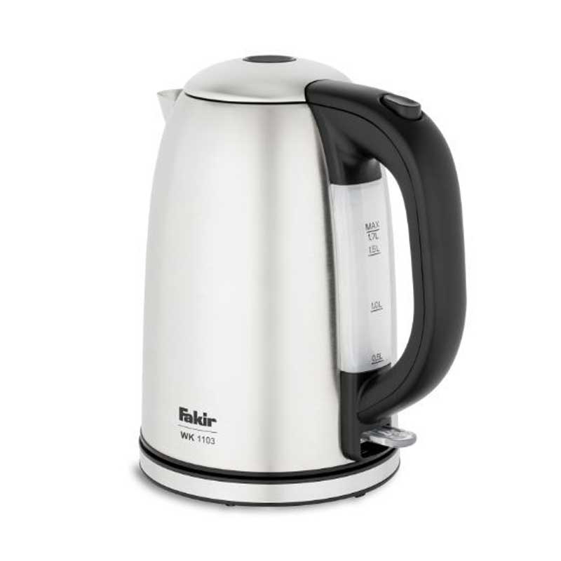 Fakir Water Kettle Stainless Steel 1.7 Ltr 2200 W Auto Shut-Off Overheating Dry-Running