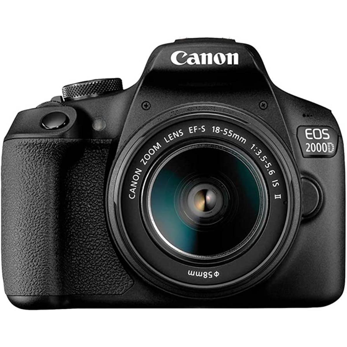 Canon Eos 2000D +Ef-S18-55Isii+Ef50Mm1/2Slr Black 24 6400