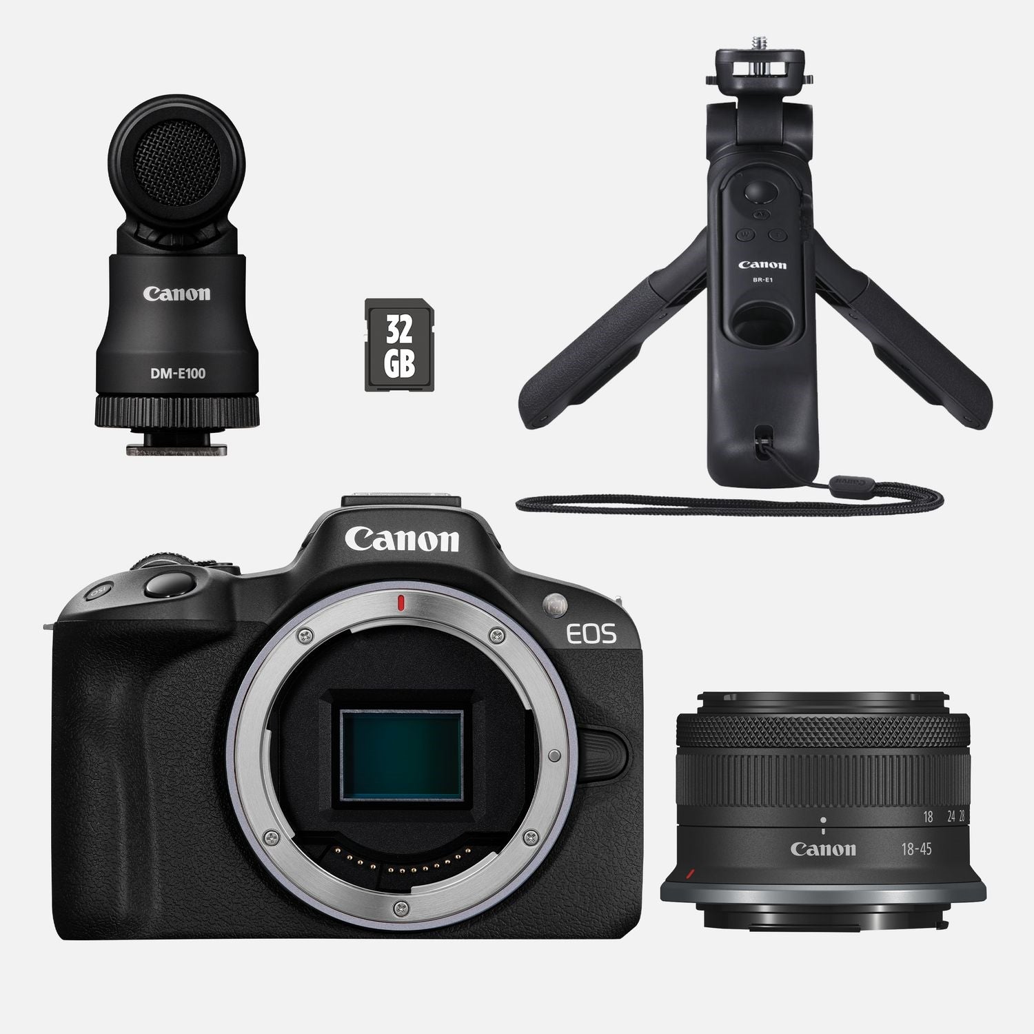 Canon Camera Eos R50 Bk + Rfs 15-45 S Creator Kit Black Sensor Digic X 24.2 Mp Iso 32