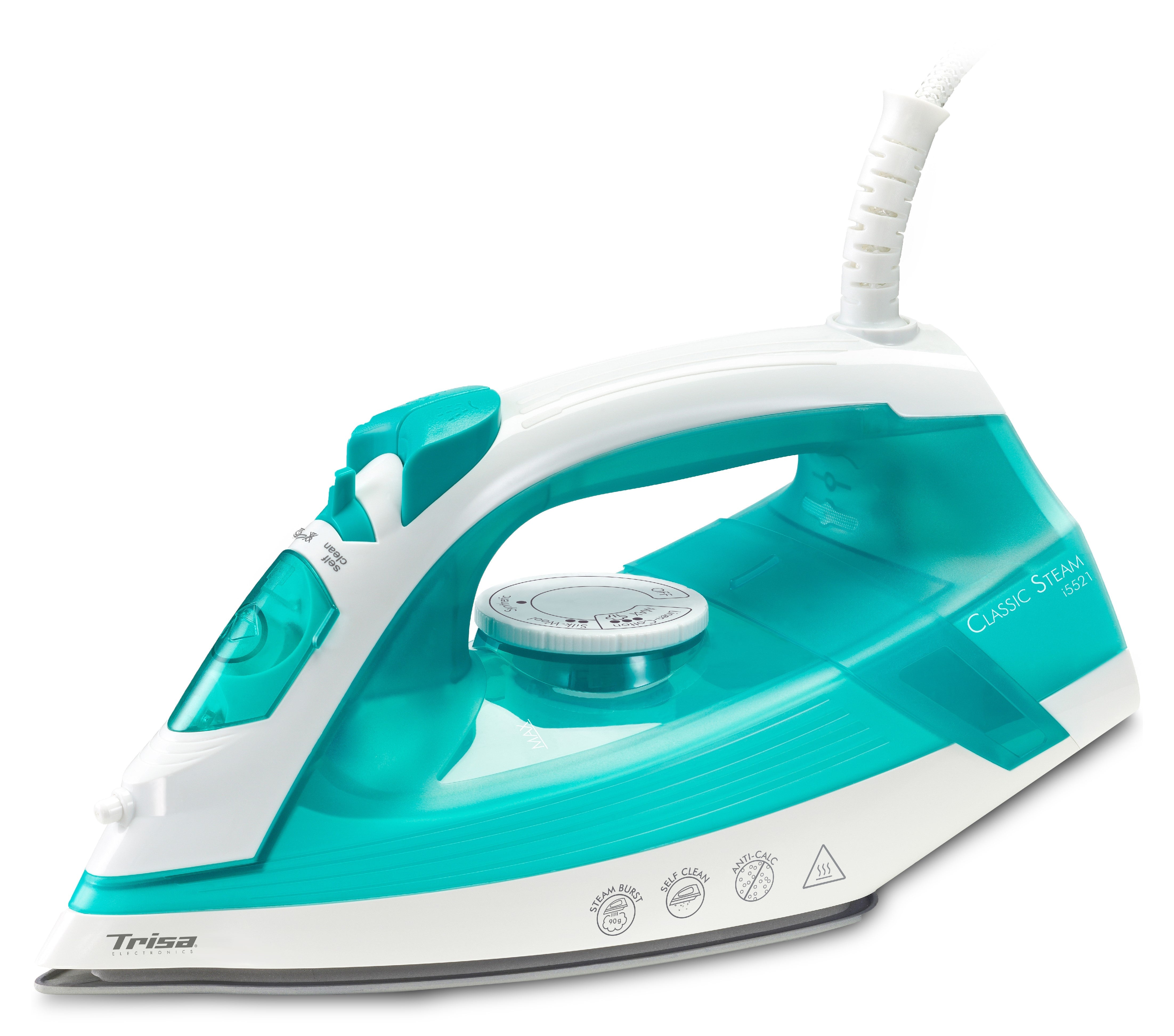 7955.2145 / Trisa Steam Iron "Classic Steam i5521" turquoise